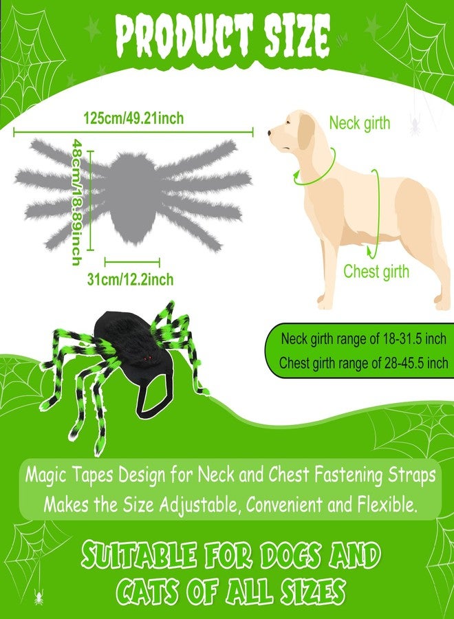 OurWarm Large Dog Halloween Costumes, Furry Funny Dog Spider Costume with 64 LED Purple Lights, Halloween Costumes for Large Dogs Pets Party Outfits Contest Clothes Cosplay Decor - Image 2